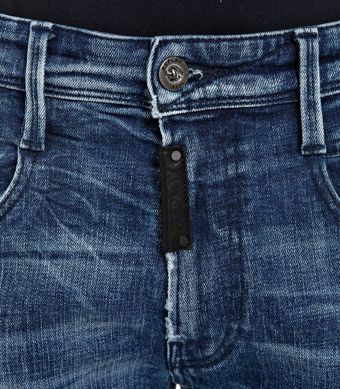 スリム ANBASS MAESTROストレッチデニム 詳細画像 ミディアムブルー 5